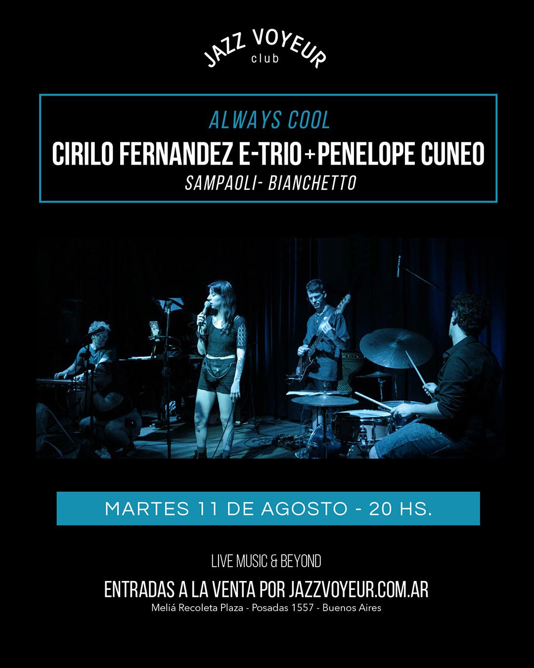 CIRILO FERNANDEZ E-TRIO + PENÉLOPE CUNEO artwork from Jazz Voyeur Club