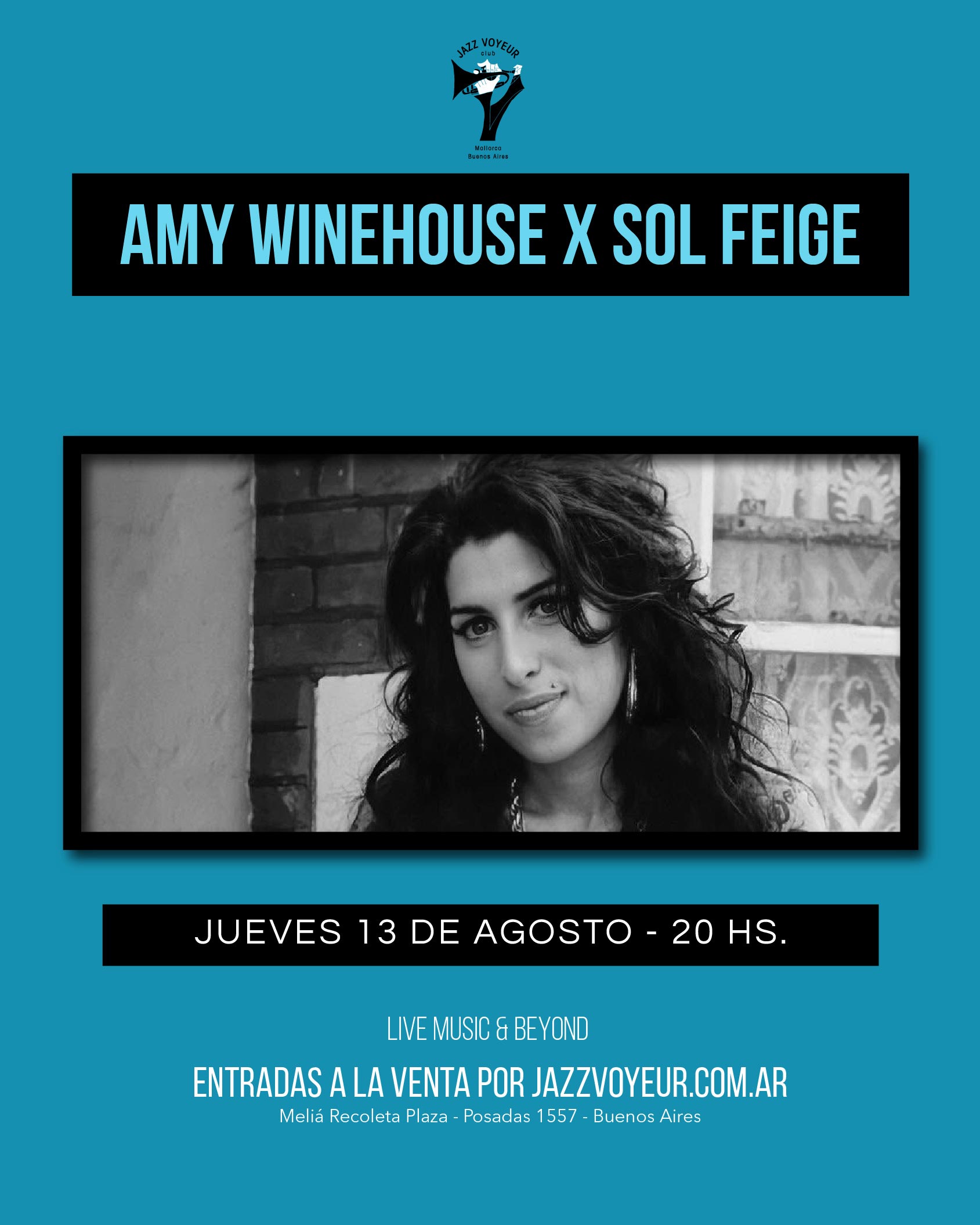 AMY WINEHOUSE X SOL FEIGE artwork from Jazz Voyeur Club